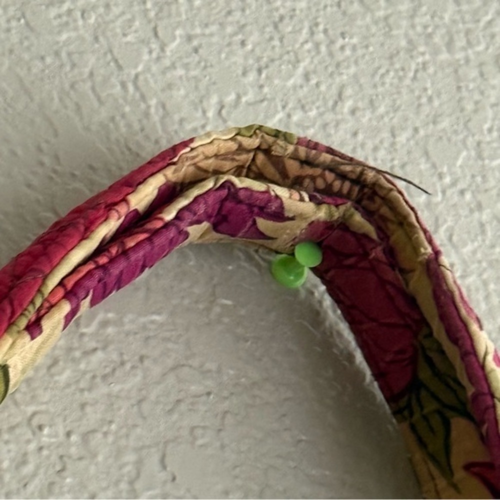 Vera Bradley Quilted Floral Shoulder Bag Pink Green Cottagecore Vintage Y2K - Picture 9 of 13